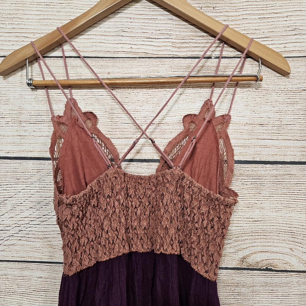 Free People Adella Slip Dress Copper Combo Small - Picture 8 of 10